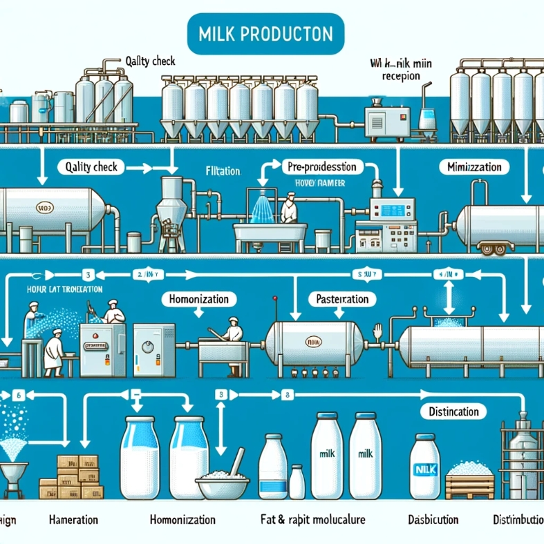 Milk production line equipment and processes